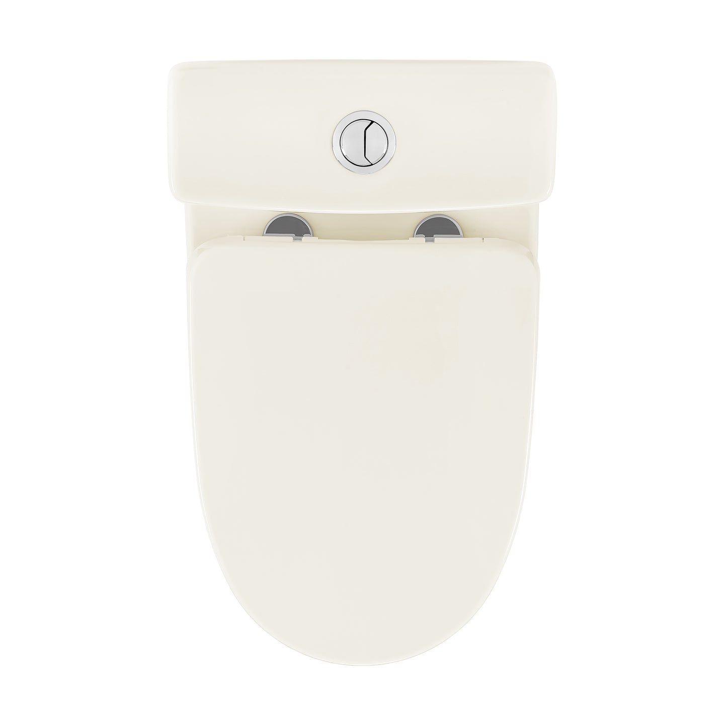 MacKenzie One-Piece 10" Rough-in 1.1/1.6 GPF Dual Top Flush Round Toilet in Glossy Bisque