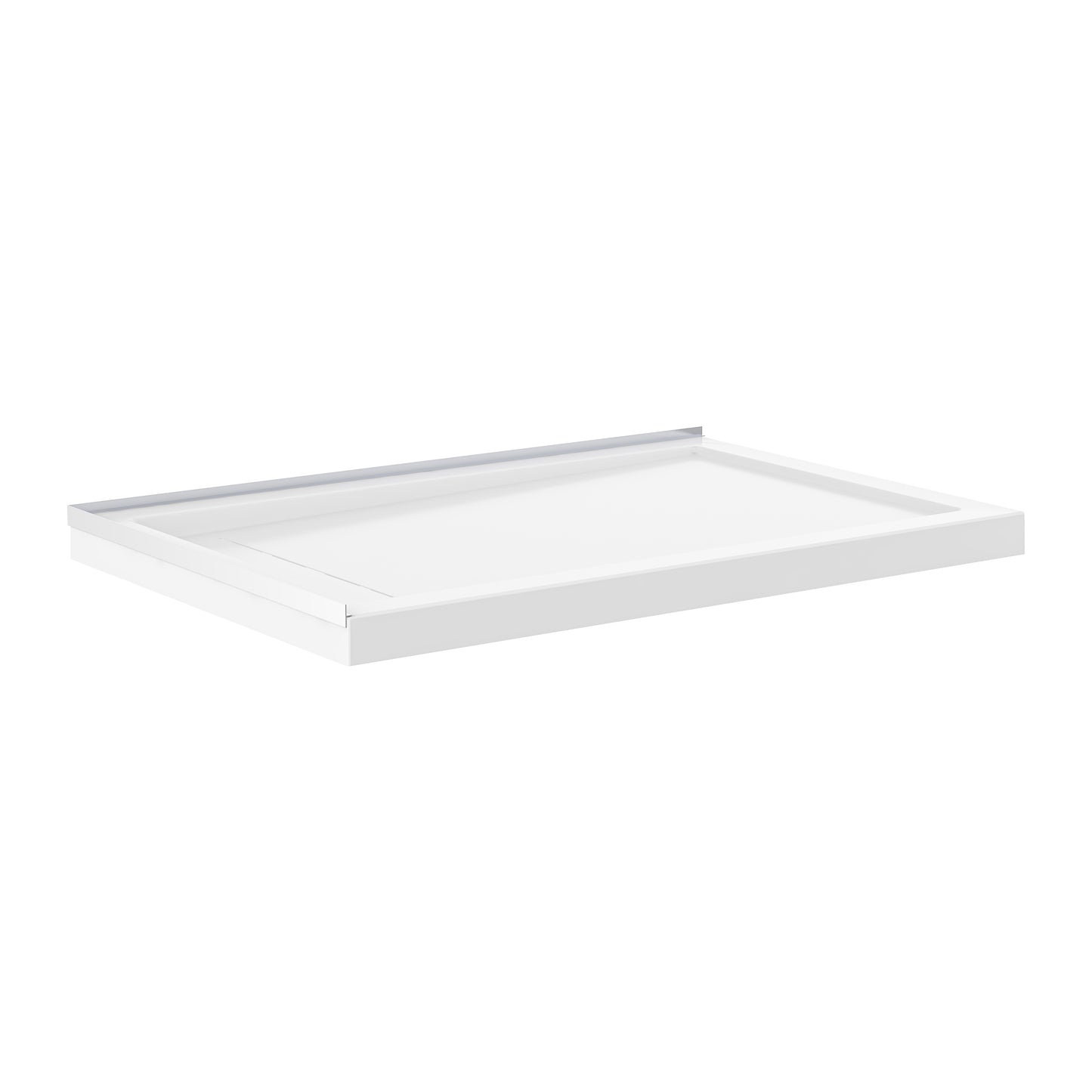 Marquette 48 x 32 Shower Pan Base with Reversible Drain in Glossy White