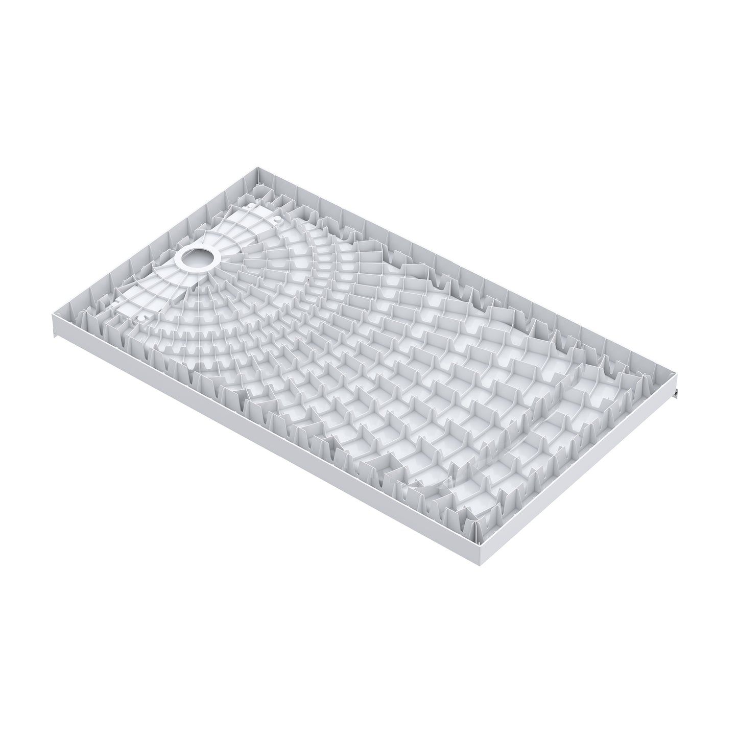 Marquette 60 x 32 Shower Pan Base with Reversible Drain in Glossy White