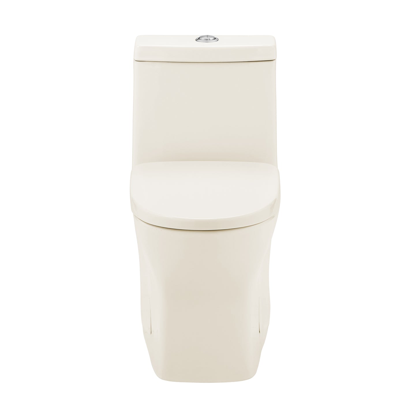 MacKenzie One-Piece 10" Rough-in 1.1/1.6 GPF Dual Top Flush Round Toilet in Glossy Bisque