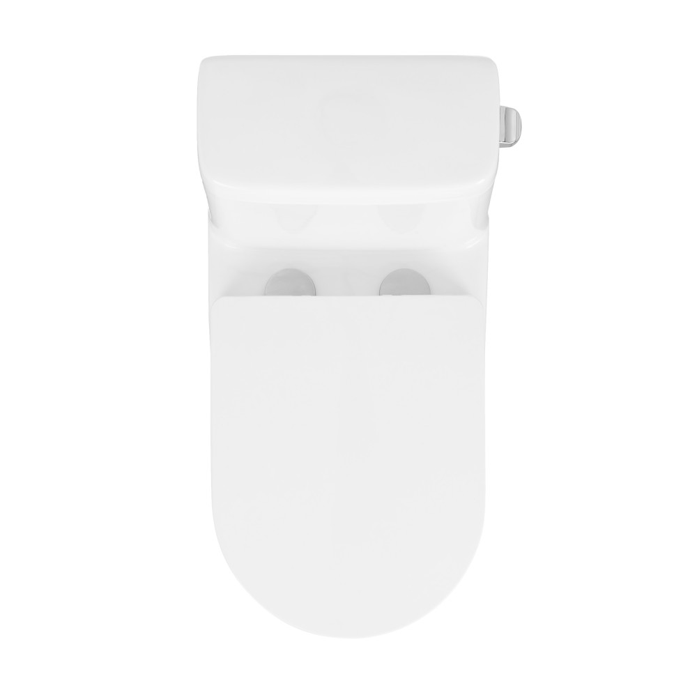 Vezina One-Piece Elongated 12" Rough-in 1.28 GPF Right Vortex Flush Toilet in Glossy White