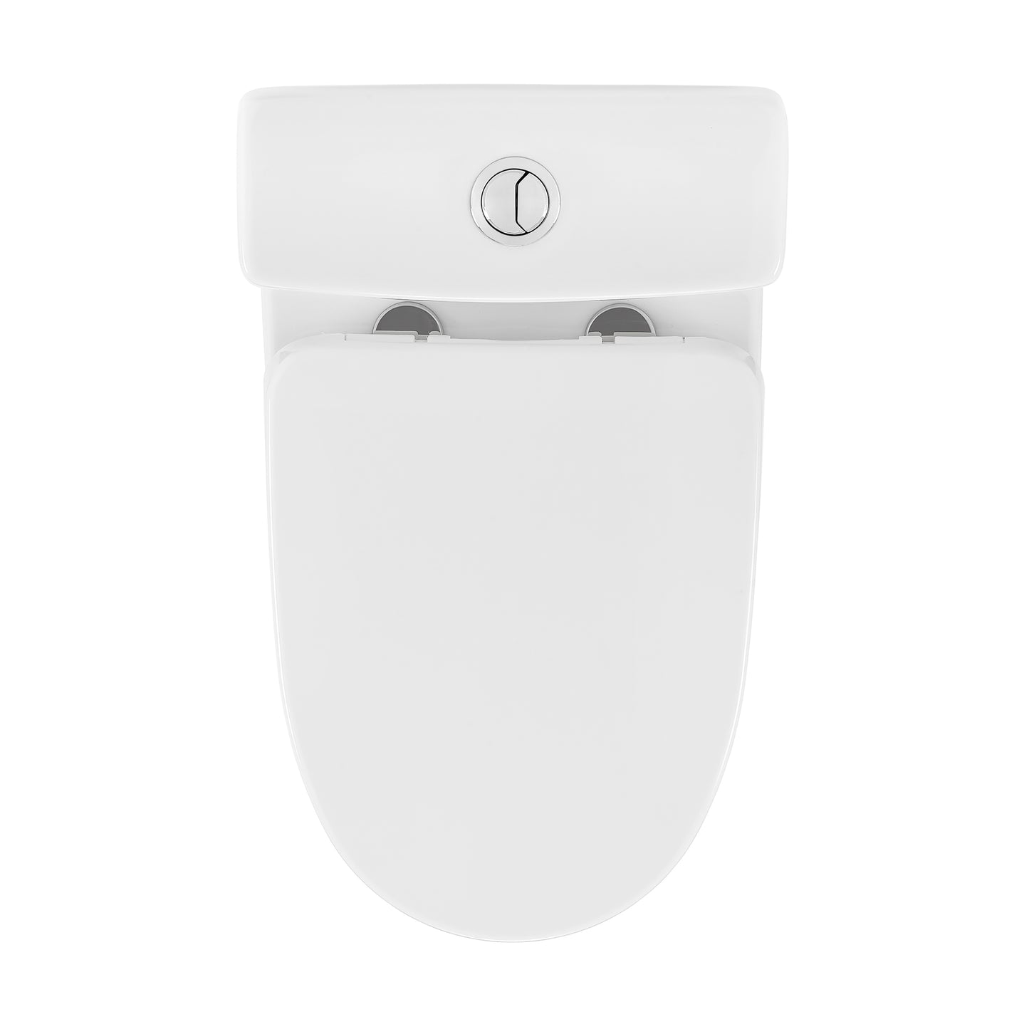 MacKenzie One-Piece 14" Rough-in 1.1/1.6 GPF Dual Top Flush Round Toilet in Glossy White