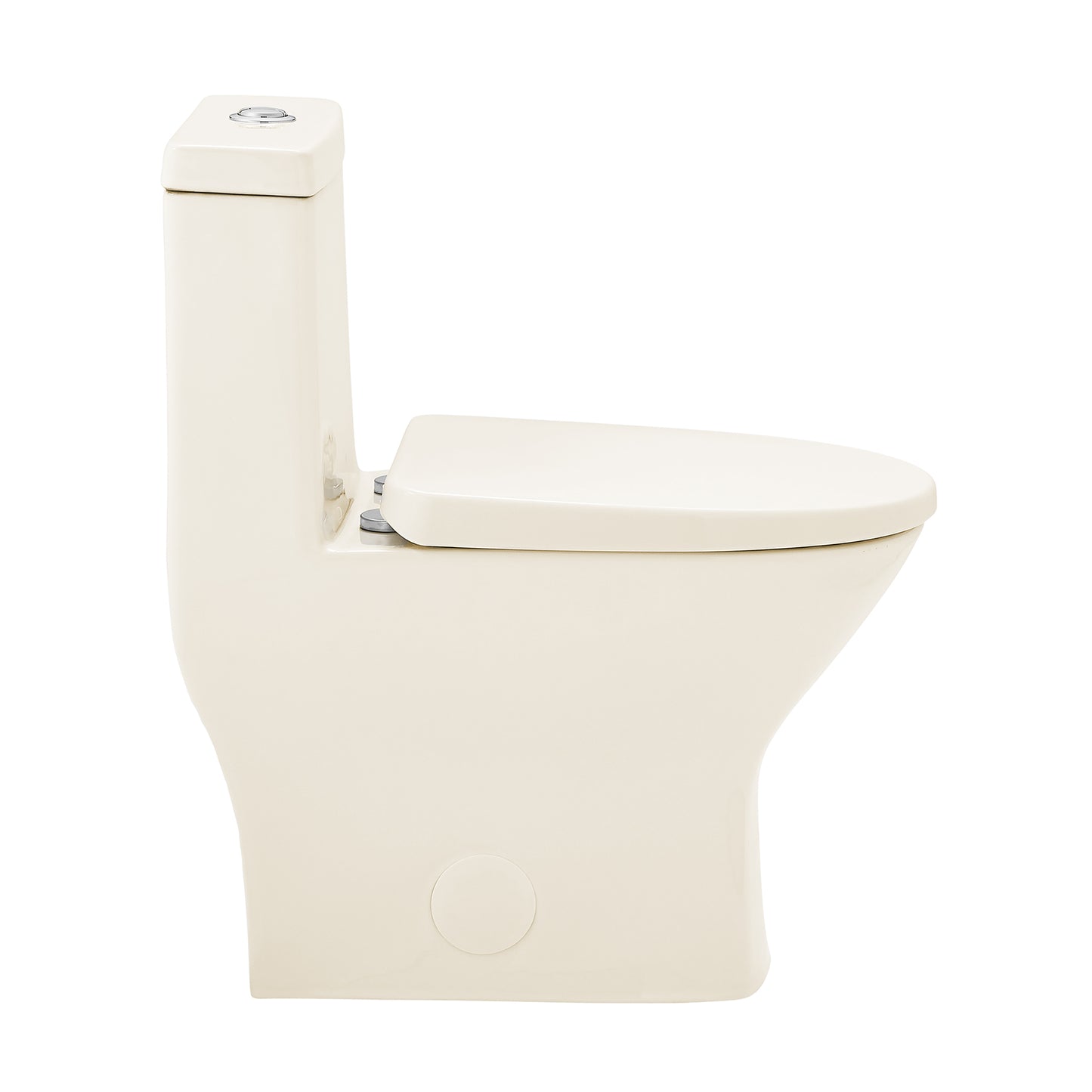 MacKenzie One-Piece 10" Rough-in 1.1/1.6 GPF Dual Top Flush Round Toilet in Glossy Bisque