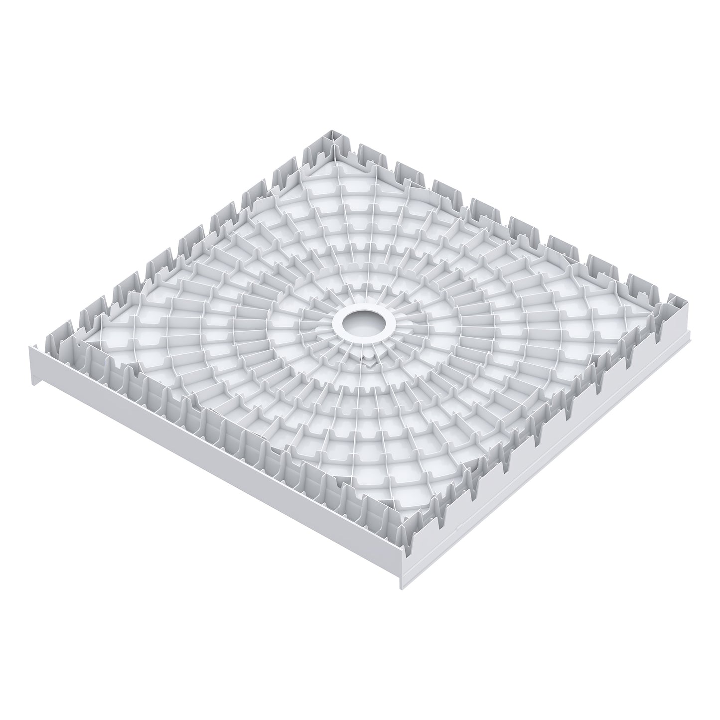 Marquette 32 x 32 Shower Pan Base with Center Drain in Glossy White