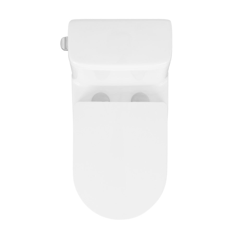 Vezina One-Piece Elongated 12" Rough-in 1.28 GPF Left Vortex Flush Toilet in Glossy White