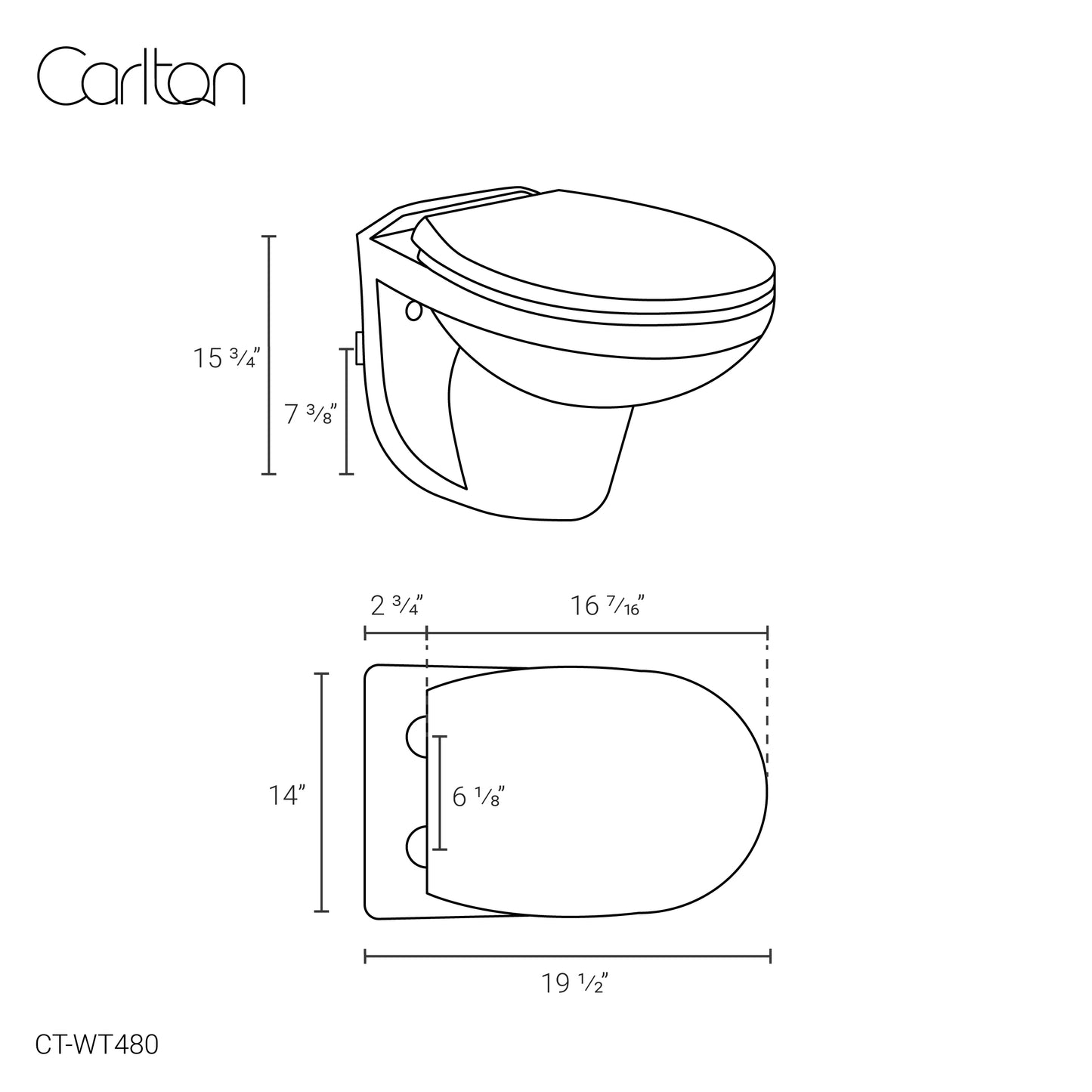 Barclay Wall-Hung Elongated Toilet Bowl